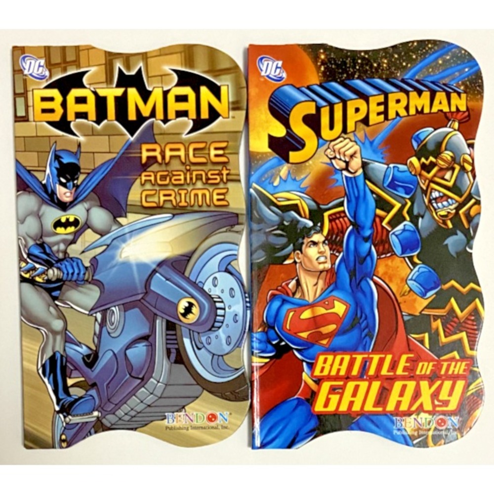 BATMAN Race Against Crime & SUPERMAN Battle Of The Galaxy Board‎ Books